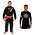 Kit Kimono In The Guard Jiu Jitsu, infantil + Rash Guard Infantil - Preto