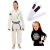 Kit Kimono In The Guard, Jiu jitsu Infantil + Faixa bjj + Rash Infantil - Branco