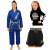 Kit Kimono In The Guard, Jiu Jitsu + Rash guard Infantil + Bermuda Infantil - Azul 