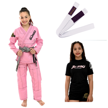 Kit Kimono In The Guard Jiu Jitsu + Rash Guard + Faixa