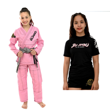 Kimono Jiu Jitsu Feminino , In The Guard, Rash Infantil, Camisa térmica