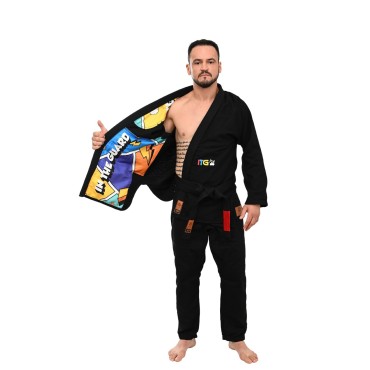 Kimono In The Guard Colors - Preto