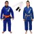 Kimono In The Guard Jiu Jitsu, Infantil Unissex, Faixa com ponteira - Azul