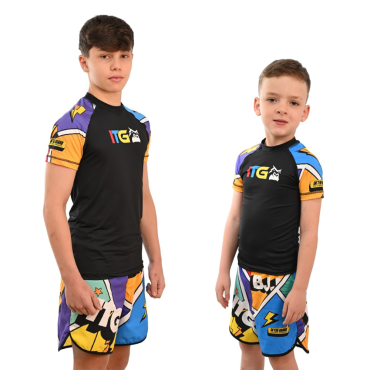 Camiseta Térmica Infantil  Colors Preta - Masculina